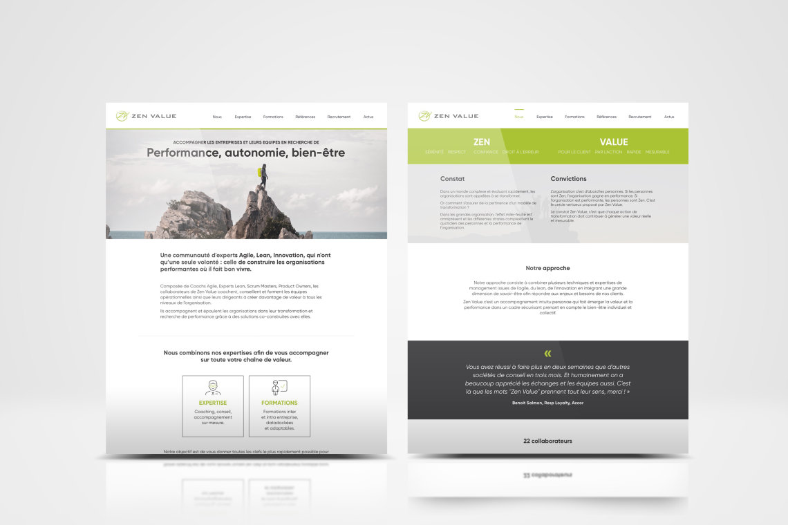 Zen Value - site Internet